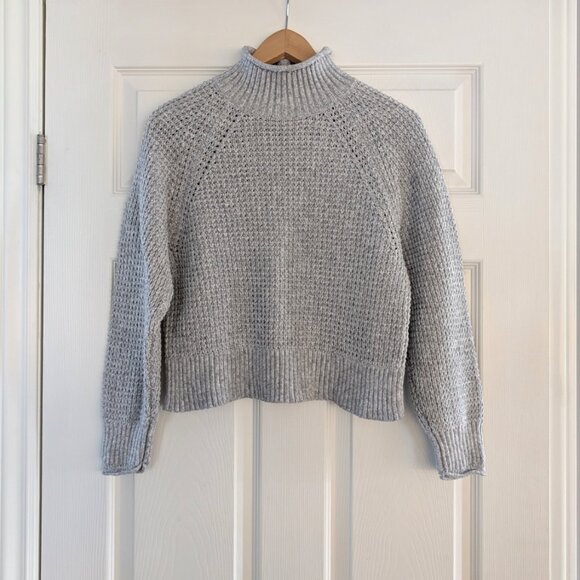 American Eagle Dreamspun mock neck sweater grey size XS/small - Picture 1 of 16
